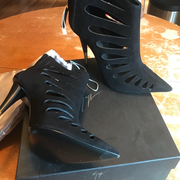 Giuseppe Suede Booties - Picture 2 of 5